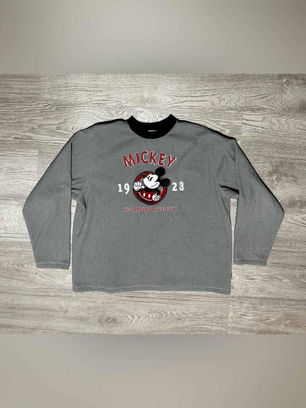 Vintage Disney Mickey Mouse Long-Sleeve Fleece Sweater